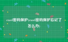 excel密码保护(excel密码保护忘记了怎么办)