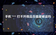 手机 *** 打不开商品页面是被盗吗
