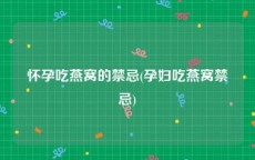 怀孕吃燕窝的禁忌(孕妇吃燕窝禁忌)