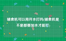 辅食机可以用开水打吗(辅食机是不是都要加水才能打)