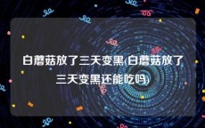 白蘑菇放了三天变黑(白蘑菇放了三天变黑还能吃吗)