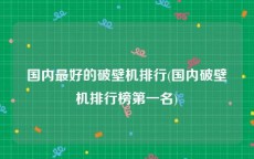 国内最好的破壁机排行(国内破壁机排行榜第一名)