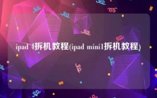 ipad 4拆机教程(ipad mini1拆机教程)