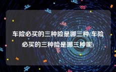 车险必买的三种险是哪三种(车险必买的三种险是哪三种呢)
