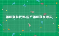 莆田潮鞋代理(国产莆田鞋在哪买)