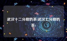 武汉十二分甜奶茶(武汉七分甜奶茶)