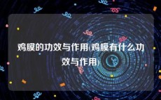 鸡膜的功效与作用(鸡膜有什么功效与作用)
