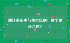 西洋参泡水与煮水区别：哪个更适合你？