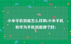 小米手机到底怎么样啊(小米手机和华为手机到底哪个好)