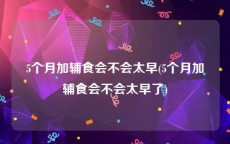 5个月加辅食会不会太早(5个月加辅食会不会太早了)