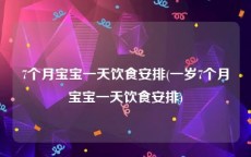 7个月宝宝一天饮食安排(一岁7个月宝宝一天饮食安排)