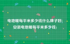 电地暖每平米多少钱什么牌子好(安装电地暖每平米多少钱)