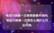 电压力锅第一次使用需要开锅吗(电压力锅第一次用怎么用什么方法开锅)