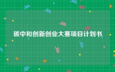 碳中和创新创业大赛项目计划书