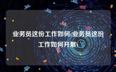 业务员这份工作如何(业务员这份工作如何开展)