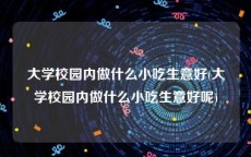 大学校园内做什么小吃生意好(大学校园内做什么小吃生意好呢)