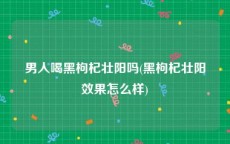 男人喝黑枸杞壮阳吗(黑枸杞壮阳效果怎么样)