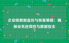 企业级数据备份与恢复策略：确保业务连续性与数据安全