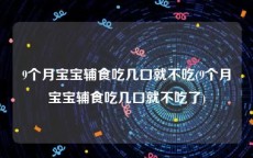 9个月宝宝辅食吃几口就不吃(9个月宝宝辅食吃几口就不吃了)