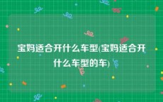 宝妈适合开什么车型(宝妈适合开什么车型的车)