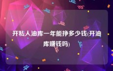 开私人油库一年能挣多少钱(开油库赚钱吗)