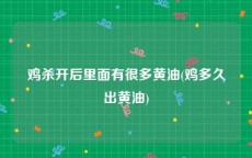 鸡杀开后里面有很多黄油(鸡多久出黄油)