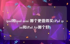 ipad和ipad mini 哪个更值得买(iPad mini和iPad Air哪个好)