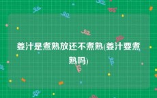 姜汁是煮熟放还不煮熟(姜汁要煮熟吗)