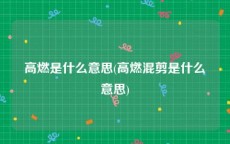 高燃是什么意思(高燃混剪是什么意思)