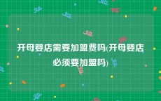开母婴店需要加盟费吗(开母婴店必须要加盟吗)