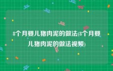 8个月婴儿猪肉泥的做法(8个月婴儿猪肉泥的做法视频)