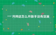  *** 开网店怎么开新手没有货源