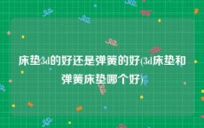 床垫3d的好还是弹簧的好(3d床垫和弹簧床垫哪个好)