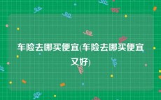 车险去哪买便宜(车险去哪买便宜又好)