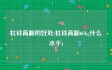 杠铃高翻的好处(杠铃高翻60kg什么水平)