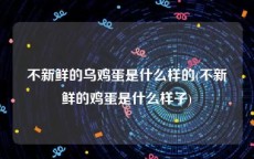 不新鲜的乌鸡蛋是什么样的(不新鲜的鸡蛋是什么样子)
