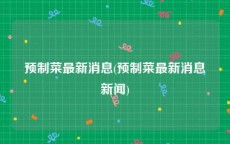 预制菜最新消息(预制菜最新消息新闻)