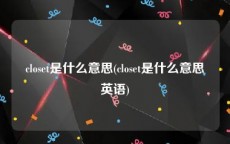 closet是什么意思(closet是什么意思英语)