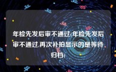 年检先发后审不通过(年检先发后审不通过,再次补拍显示的是等待归档)