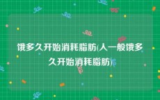 饿多久开始消耗脂肪(人一般饿多久开始消耗脂肪)