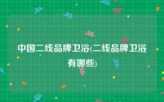 中国二线品牌卫浴(二线品牌卫浴有哪些)