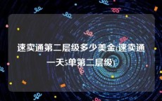 速卖通第二层级多少美金(速卖通一天5单第二层级)
