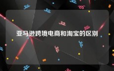 亚马逊跨境电商和淘宝的区别