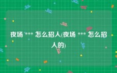 夜场 *** 怎么招人(夜场 *** 怎么招人的)