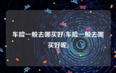 车险一般去哪买好(车险一般去哪买好呢)