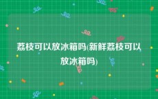 荔枝可以放冰箱吗(新鲜荔枝可以放冰箱吗)