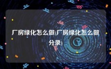 厂房绿化怎么做(厂房绿化怎么做分录)