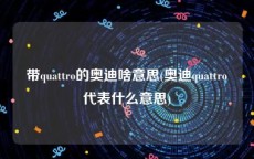 带quattro的奥迪啥意思(奥迪quattro代表什么意思)