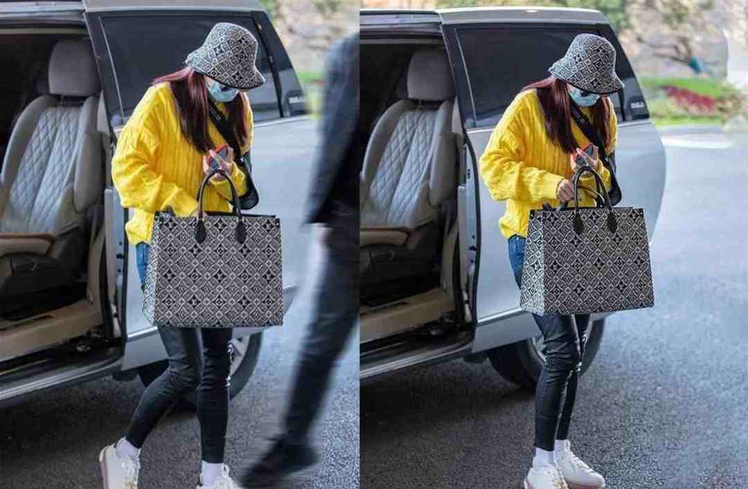 41岁张柏芝真是富婆，一身LV大牌上班，3万包配5千帽显高级