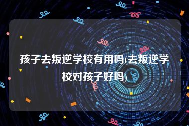 孩子去叛逆学校有用吗(去叛逆学校对孩子好吗)